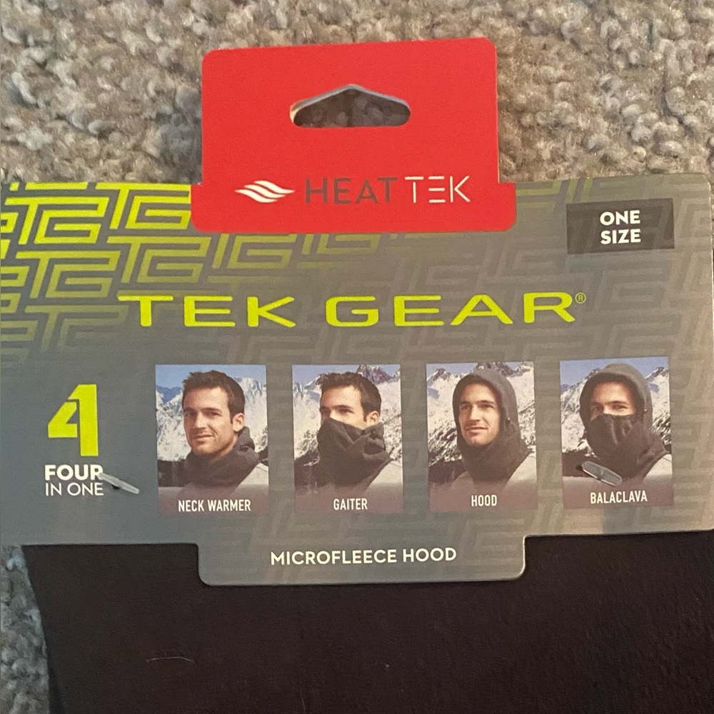 Tek Gear 4 In One Microfleece Hood. NWT. One Size.